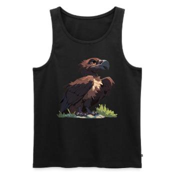 Vulture Geier - Männer Premium Bio Tank Top - Schwarz - Vorne - AI Model Male 178 light (178cm)