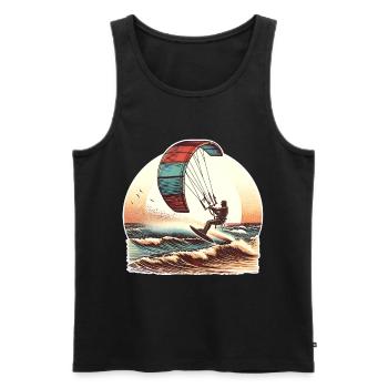 Kitesurf Kitesurfer Kiteboard - Männer Premium Bio Tank Top - Schwarz - Vorne - Michal (187cm)