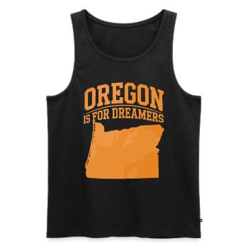 Oregon Is For Dreamers für Oregon Urlauber - Männer Premium Bio Tank Top - Schwarz - Vorne - Michal (187cm)