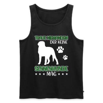 Sennenhund nicht vertrauen Schweizer Sennenhund - Männer Premium Bio Tank Top - Schwarz - Vorne - Michal (187cm)