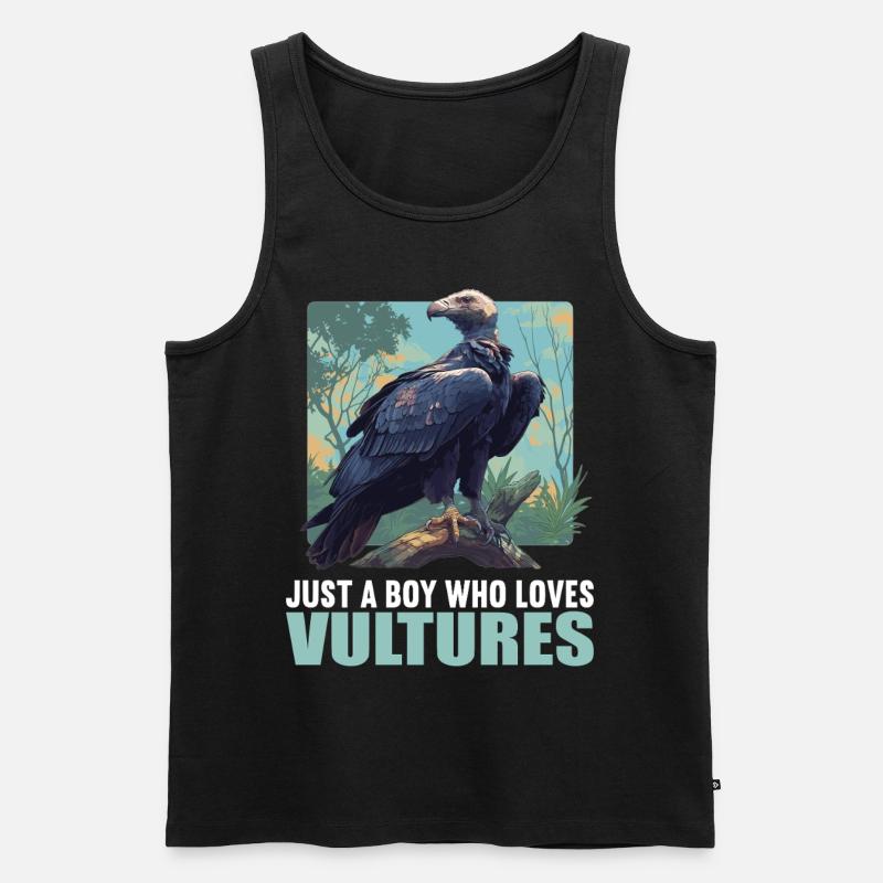 Vulture Geier - Männer Premium Bio Tank Top - Schwarz