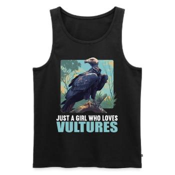 Vulture Geier - Männer Premium Bio Tank Top - Schwarz - Vorne - AI Model Male 178 light (178cm)