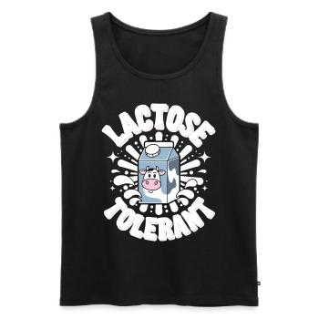 Lactose tolerant Milk lovers Lactose tolerance - Men's Premium Organic Tank Top - black - Front - AI Model Male 178 light (178cm)