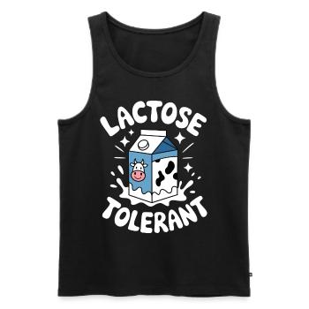Lactose tolerant Lactose tolerance Milk lovers - Men's Premium Organic Tank Top - black - Front - AI Model Male 178 light (178cm)