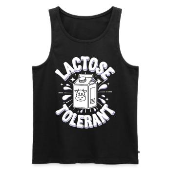 Tolérants au lactose Amateurs de lait - Débardeur bio Premium Homme - noir - Devant - Michal (187cm)