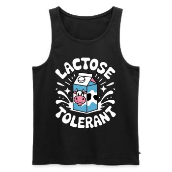Laktosetolerant Milchliebhaber Pro-Dairy - Männer Premium Bio Tank Top - Schwarz - Vorne - AI Model Male 178 light (178cm)