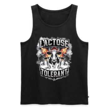Tolérants au lactose Amateurs de lait - Débardeur bio Premium Homme - noir - Devant - Michal (187cm)