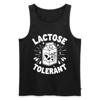 Tolérants au lactose Amateurs de lait - Débardeur bio Premium Homme - noir - Devant - Michal (187cm)