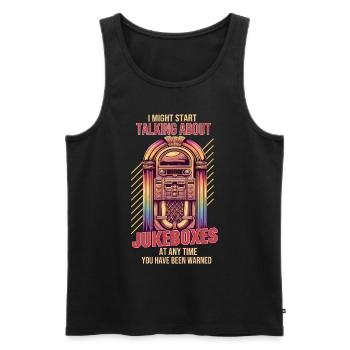 Jukebox Collectors - Men's Premium Organic Tank Top - black - Front - AI Model Male 178 light (178cm)
