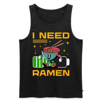 Ich brauche Ramen - Männer Premium Bio Tank Top - Schwarz - Vorne - Michal (187cm)