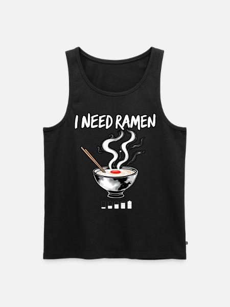 I need Ramen - Men's Premium Organic Tank Top - black