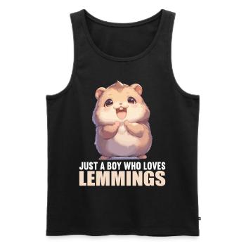 Lemmings Lemming - Men's Premium Organic Tank Top - black - Front - AI Model Male 178 light (178cm)
