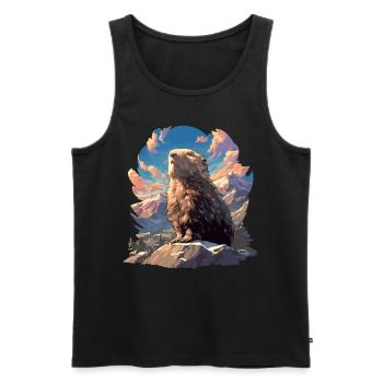 Lemmings Lemming - Men's Premium Organic Tank Top - black - Front - AI Model Male 178 light (178cm)