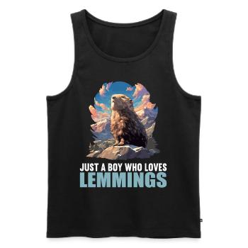 Lemmings Lemming - Men's Premium Organic Tank Top - black - Front - AI Model Male 178 light (178cm)