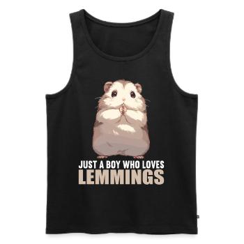 Lemmings Lemming - Men's Premium Organic Tank Top - black - Front - AI Model Male 178 light (178cm)