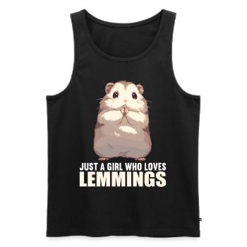 Lemmings Lemming - Men's Premium Organic Tank Top - black - Front - AI Model Male 178 light (178cm)