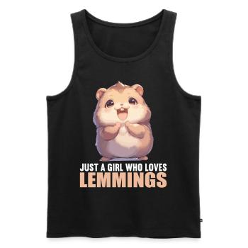 Lemmings Lemming - Men's Premium Organic Tank Top - black - Front - AI Model Male 178 light (178cm)