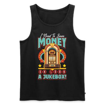 Jukebox Collector Oh Look A Jukebox! - Men's Premium Organic Tank Top - black - Front - AI Model Male 178 light (178cm)