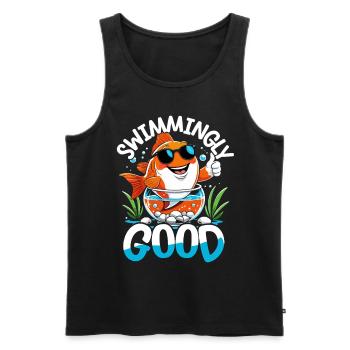 Aquarium Aquatics - Men's Premium Organic Tank Top - black - Front - AI Model Male 178 light (178cm)