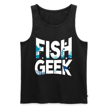 Aquarium Aquatics - Men's Premium Organic Tank Top - black - Front - AI Model Male 178 light (178cm)