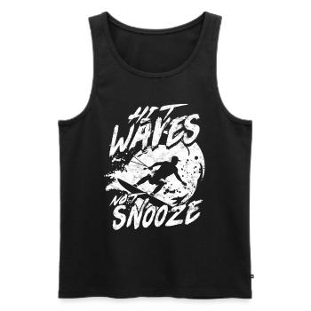 Wakeboarding Wakeboard Hit Waves Not Snooze - Débardeur bio Premium Homme - noir - Devant - Michal (187cm)