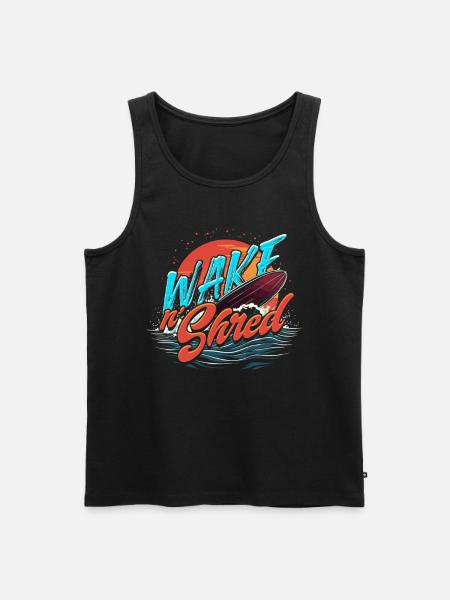 Wakeboarding Wakeboard Wake'n Shred - Männer Premium Bio Tank Top - Schwarz