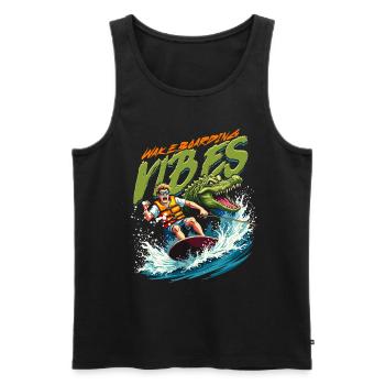 Wakeboarding Wakeboard Vibes Wakeboarder - Men's Premium Organic Tank Top - black - Front - Michal (187cm)