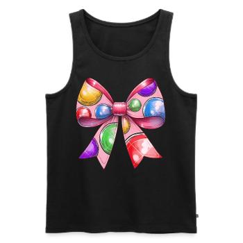 Coquette Bogen Boccia-Kugel Mütter Tag Bocci Band - Männer Premium Bio Tank Top - Schwarz - Vorne - AI Model Male 178 light (178cm)