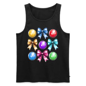 Coquette Bogen Boccia-Kugel Mütter Tag Bocci Band - Männer Premium Bio Tank Top - Schwarz - Vorne - AI Model Male 178 light (178cm)