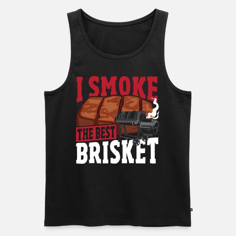 Grillfleisch Gegrilltes geräuchertes Rindfleisch - Männer Premium Bio Tank Top - Schwarz