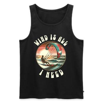 Kitesurf Kitesurfer Kiteboard - Männer Premium Bio Tank Top - Schwarz - Vorne - Michal (187cm)