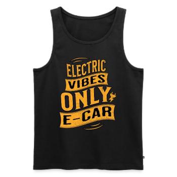 Electric car E-car Electromobility - Men's Premium Organic Tank Top - black - Front - AI Model Male 178 light (178cm)