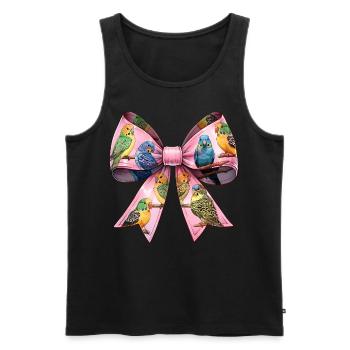 Coquette Nymphensittich Wellensittich Papagei - Männer Premium Bio Tank Top - Schwarz - Vorne - AI Model Male 178 light (178cm)