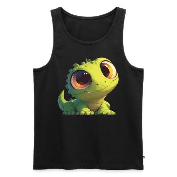 Lézards Lézard - Débardeur bio Premium Homme - noir - Devant - AI Model Male 178 light (178cm)