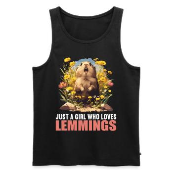 Lemmings Lemming - Men's Premium Organic Tank Top - black - Front - AI Model Male 178 light (178cm)