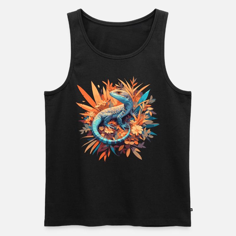 Eidechsen Eidechse - Männer Premium Bio Tank Top - Schwarz