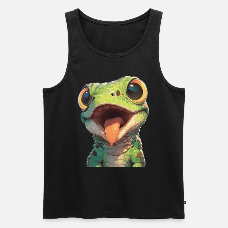 Eidechsen Eidechse - Männer Premium Bio Tank Top - Schwarz