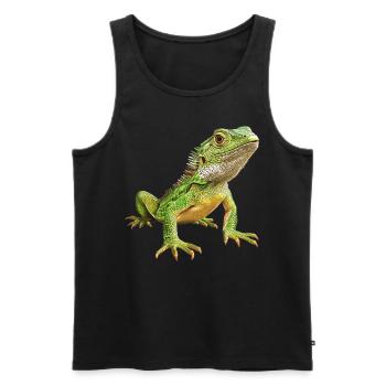 Lézards Lézard - Débardeur bio Premium Homme - noir - Devant - AI Model Male 178 light (178cm)