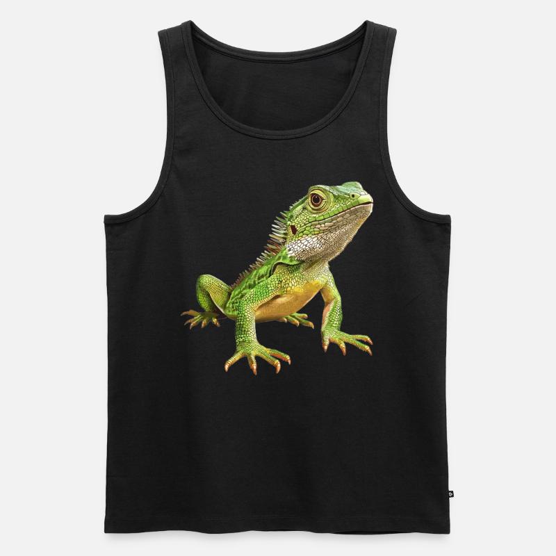 Eidechsen Eidechse - Männer Premium Bio Tank Top - Schwarz