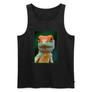 Lézards Lézard - Débardeur bio Premium Homme - noir - Devant - AI Model Male 178 light (178cm)