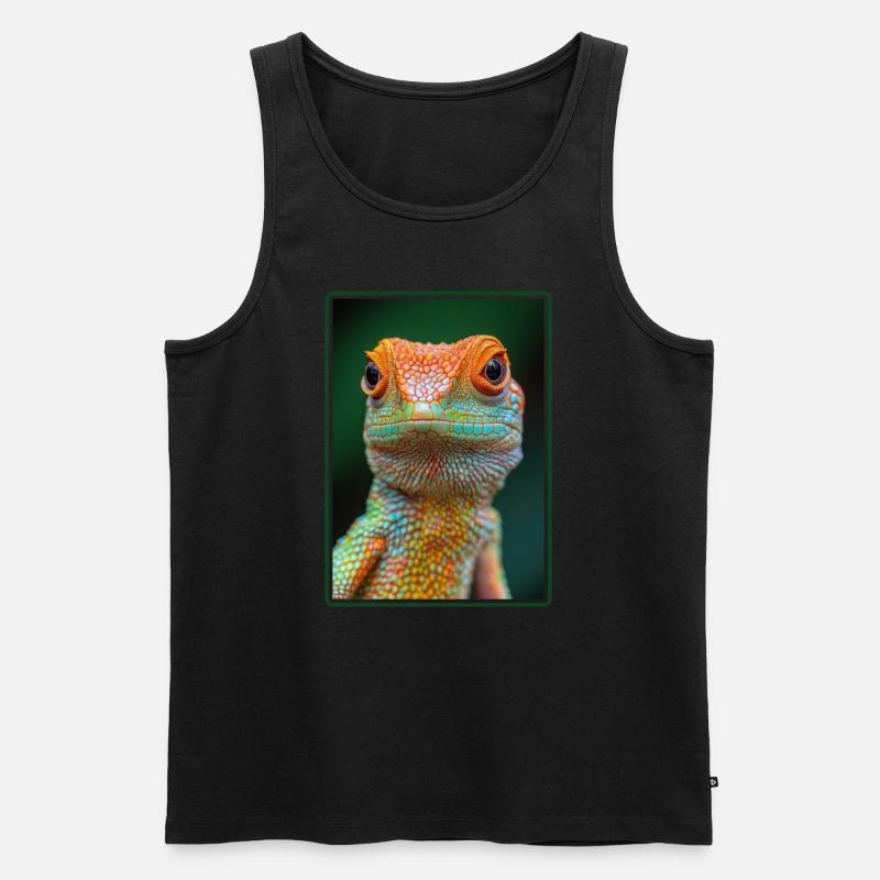 Eidechsen Eidechse - Männer Premium Bio Tank Top - Schwarz