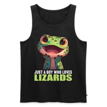 Lizards Lizard - Men's Premium Organic Tank Top - black - Front - AI Model Male 178 light (178cm)