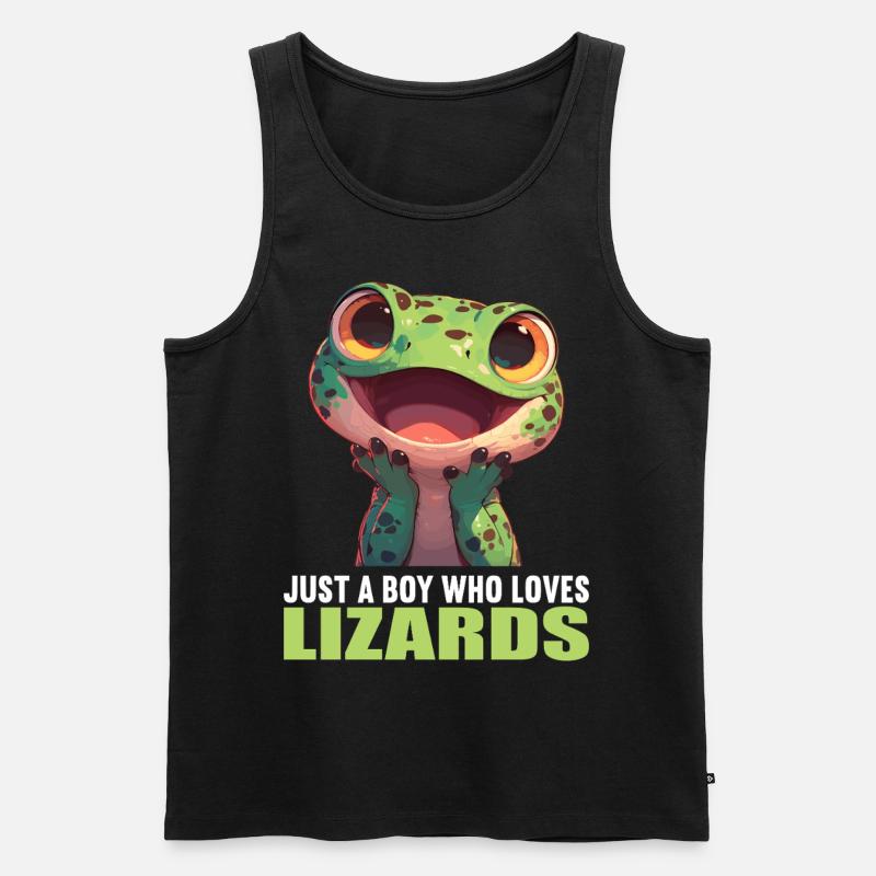 Eidechsen Eidechse - Männer Premium Bio Tank Top - Schwarz
