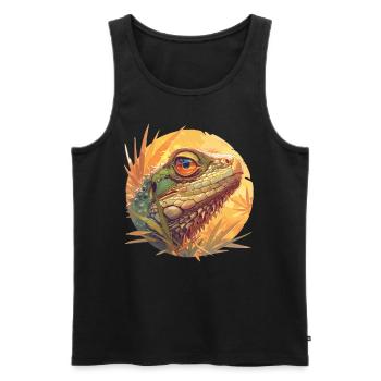 Lézards Lézard - Débardeur bio Premium Homme - noir - Devant - AI Model Male 178 light (178cm)
