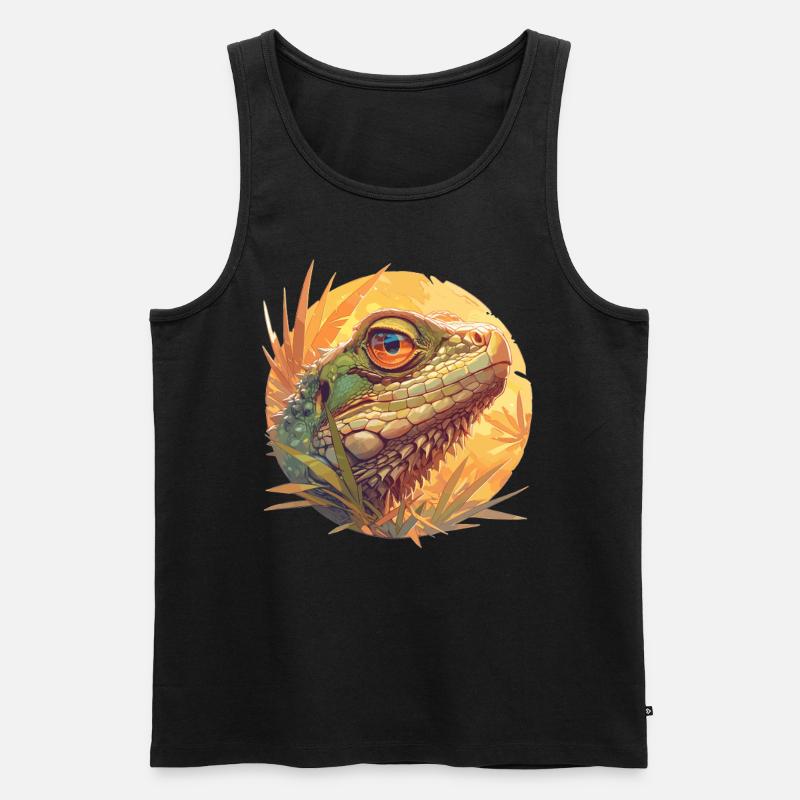 Eidechsen Eidechse - Männer Premium Bio Tank Top - Schwarz