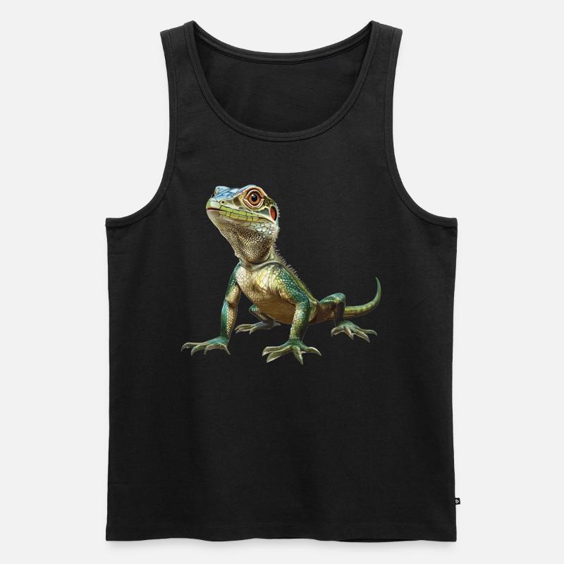 Eidechsen Eidechse - Männer Premium Bio Tank Top - Schwarz