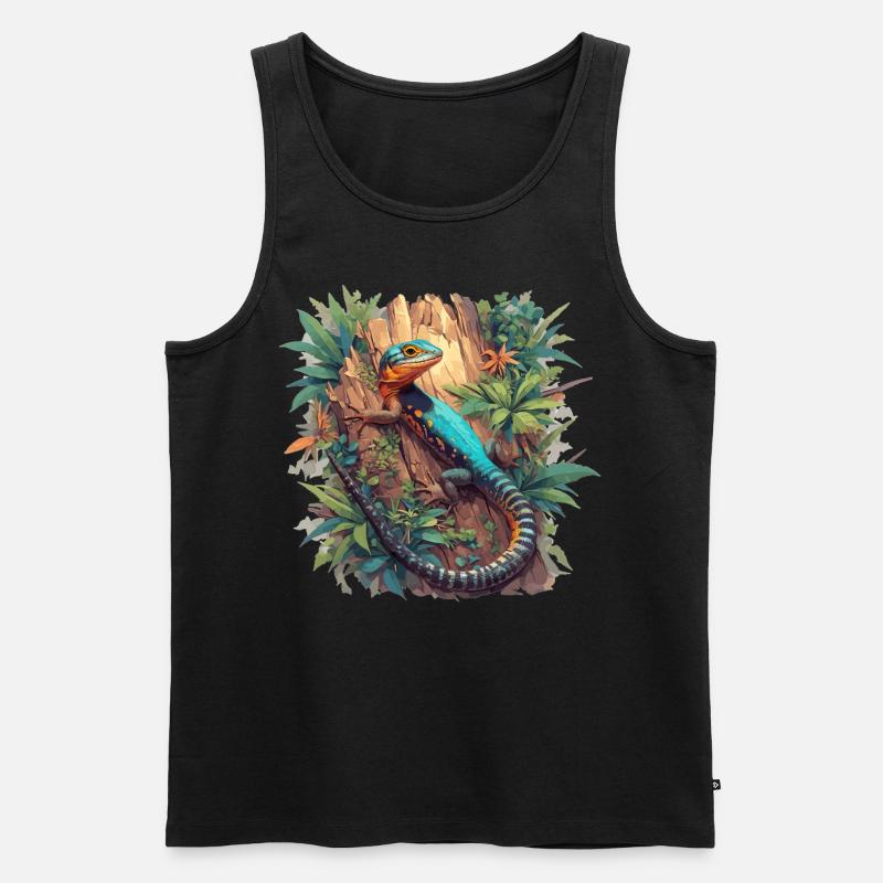 Eidechsen Eidechse - Männer Premium Bio Tank Top - Schwarz