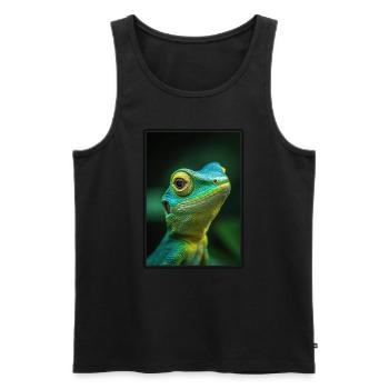 Lézards Lézard - Débardeur bio Premium Homme - noir - Devant - AI Model Male 178 light (178cm)