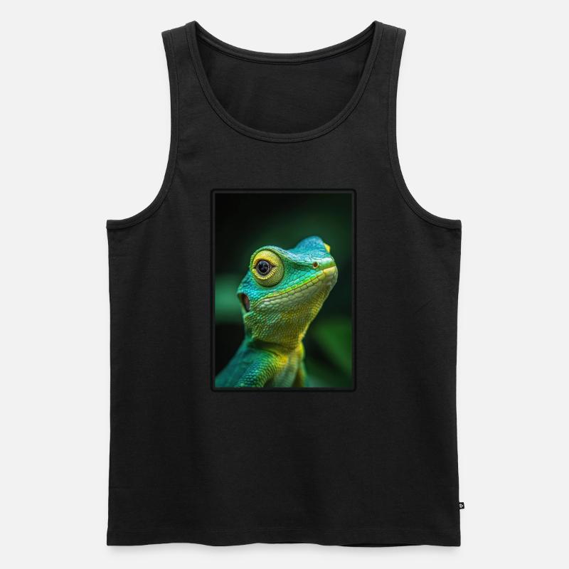 Eidechsen Eidechse - Männer Premium Bio Tank Top - Schwarz