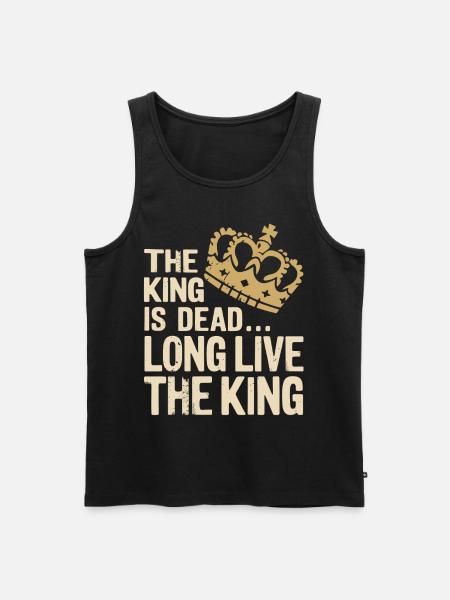 Kongen er død længe leve kongen Citat Ordsprog - Herre Premium økologisk tanktop - sort